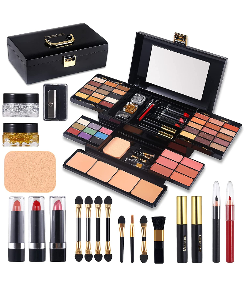 Kit de maquillaje profesional para mujer, kit completo con espejo, 58  colores – STEVCASTTLE
